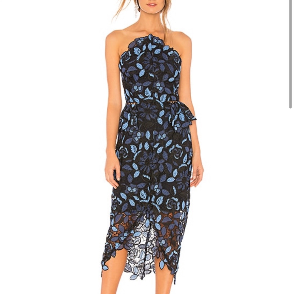 Eliatt Times Dress Blue Multi X Revolve XS